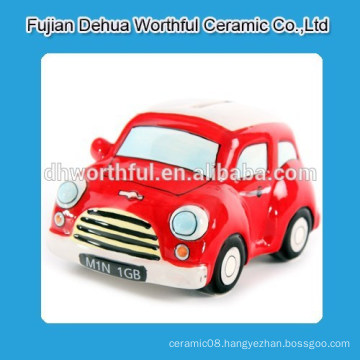 Cutely car design ceramic money box